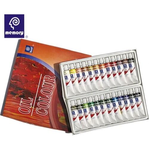 24 Colors 12ml Tub Oil Paint Sets Professional Oil Colors Paint for Children Drawing Tools Oil Paint Painting Color Art Supplies