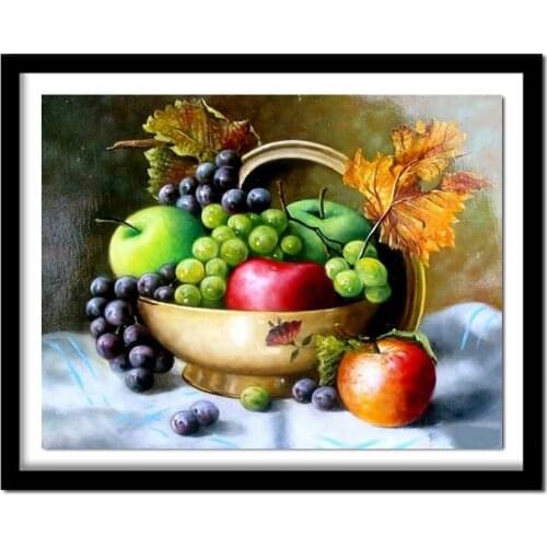 Diamond Embroidery Fruit 5D Full Diamond Sets for Embroidery with Beads Decor for Kitchen Festival Gifts