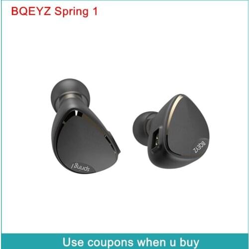 BQEYZ Spring 1 Earphone Piezoelectric Balanced Armature Hybrid Drivers HiFi In Ear Monitor Running Sports Earbuds