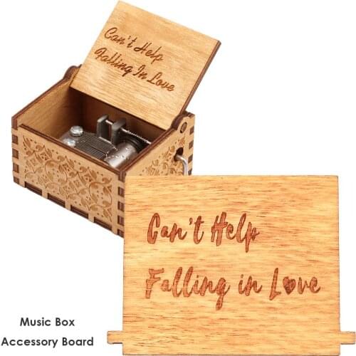 Wooden Hand Cranked Music Box Old Storage Box Style Wood Color Music Box Xmas Kids Gift Birthday Ornament Home Decoration