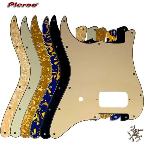 Pleroo Guitar Parts - For Left Handed 11 holes USA\ Mexico Fd Stratocaster ST Strat Blank Pickguard With bridge Humbucker