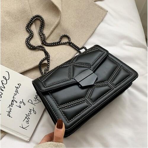 DIOMO Women Bags 2020 Fashion Small Shoulder Bag Square Rivet Casual Crossbody Bags for Women Purses and Handbags