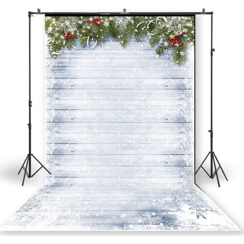 HUAYI Photography Backdrops Christmas Day Celebration Party Decor Photo Background Snowy Wooden Holiday Family Backdrop XT-7520