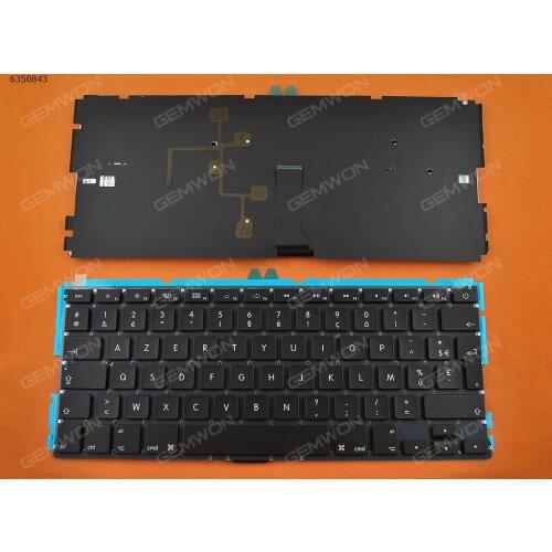 FR French AZERTY New Keyboard for Apple Macbook Air A1369 A1466 MC965 MC966 MC503 MC504 13" Laptop No Frame with Backlit Board