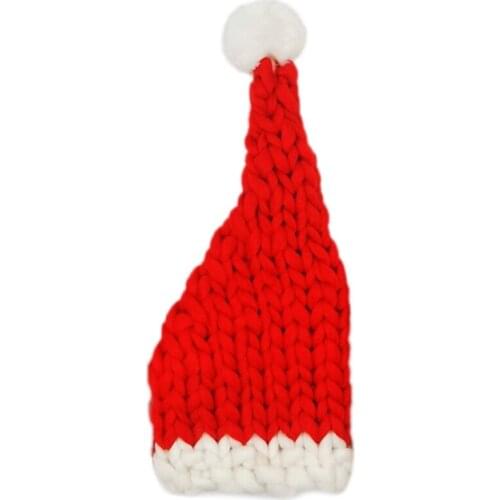 K3NF 1x Santa Hat Red Iceland Wool Santa Hat Unisex Comfort Hat Classic Iceland Wool for Christmas New Year Festive Holiday