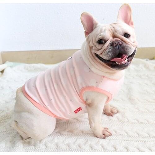 Summer Dog Clothing Vest French Bulldog T-shirt Costume Poodle Bichon Schnauzer Pug Dog Clothes Welsh Corgi Bulldog Coat Outfit