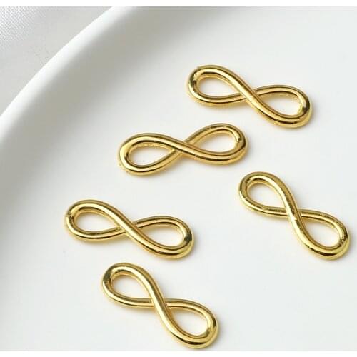 Hot Fashion Zink Alloy Pendant Word 8 Button Bracelet Beads DIY Making Jewelry Accessories Couple Meaningful Necklace Material