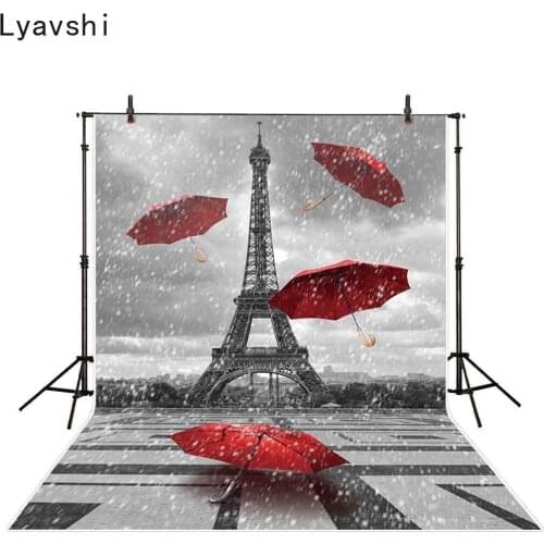 Lyavshi photography studio photo rain umbrella Eiffel Tower background photography studio photo Photography background