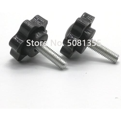 M4 M5 M6 M8 Thread Star Shaped Head Thread Clamping Screw Bolt Knob For Industry Equipment Plastic Carbon Steel Galvanization