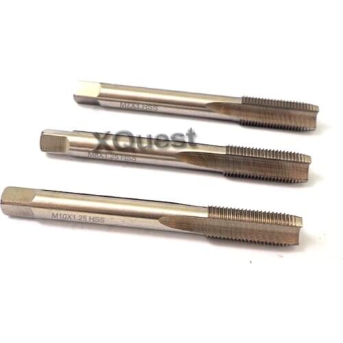 XQuest HSS Hand tap M6X0.75 M6X0.5 Plug taper M7X0.75 M7X0.5 M7X1 Metric Fine Thread Straight Flute taps M8X0.5 M8X1 M9X0.75
