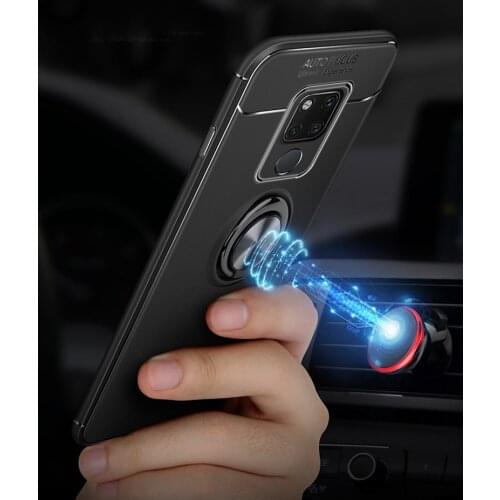 Soft Case For Huawei Mate 20x Case High Quality Magnet Car ring holder Design Cover For Huawei Mate 20Pro Mate 20 lite Case