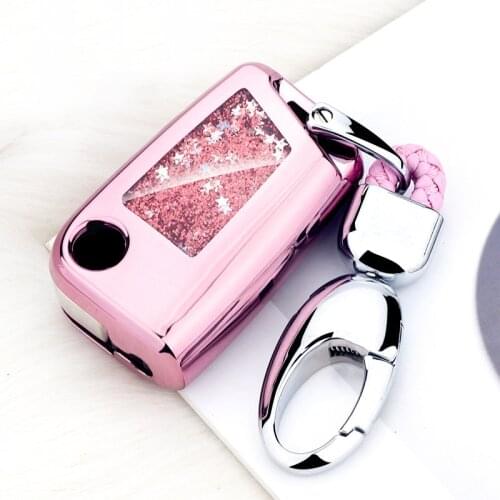 New Quicksand Soft TPU Car Key Case For Volkswagen VW Golf 7 mk7 Seat Ibiza Leon FR 2 Altea Aztec For Skoda Octavia Accessories