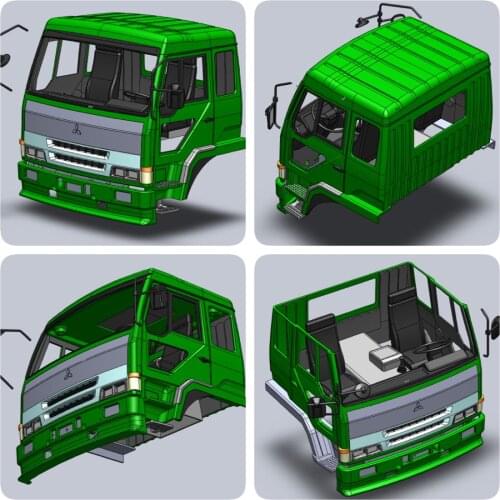 Unpainted Mitsubishi Fuso vehicle body for 1 /14 scale Tamiya lesu Hagrid JDM tractors dump truck chassis SCANIA VOLVO MAN