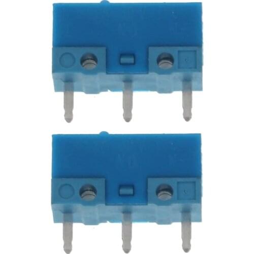 2020 New 2Pcs Original HUANO Blue Dot Blue Shell 0.74N Mouse Micro Switch Gold Alloy Contacts 50 Millions Lifetime