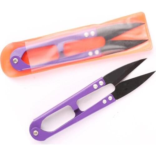 DIY Scissors Tailor For Cross Stitch Purple Scissors Cutting Yarn Sewing Embroidery Cutter Fabric Thread Lace Shears Accessory