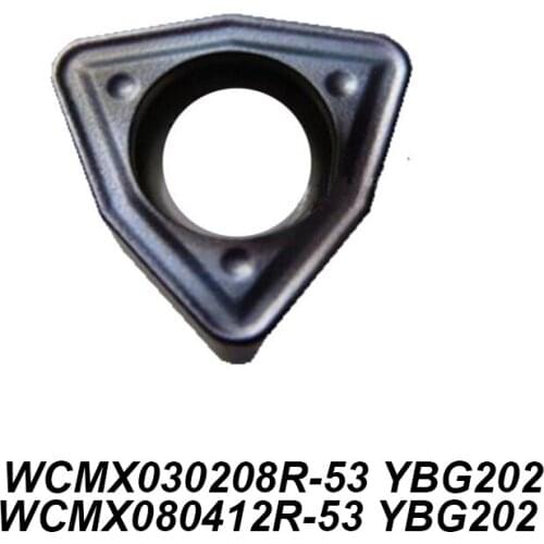 Original WCMX 030208R-53 080412R-53 WCMX030208R-53 WCMX080412R-53 YBG202 U Drill CNC Insert Processing Stainless Steel Carbide