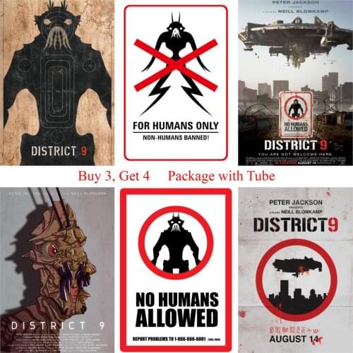 District 9 Posters Movie Wall Stickers White Coated Paper Prints Clear Image Home Decoration Livingroom Bedroom