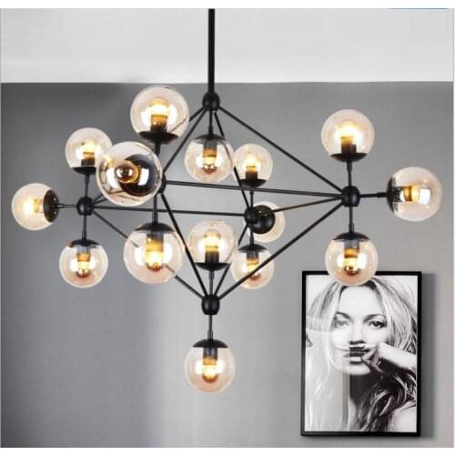 Industrail Vintage Loft Chandelier Glass Bubble Chandelier For Living Room Bedroom Kitchen Island Mall Staircase Chandelier