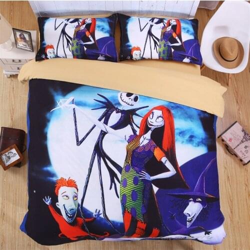 Christmas Eve 3D 4Pieces of Europe and United States Halloween of Digital Printing Duvet Cover Set For Boys Kids Twin Queen King