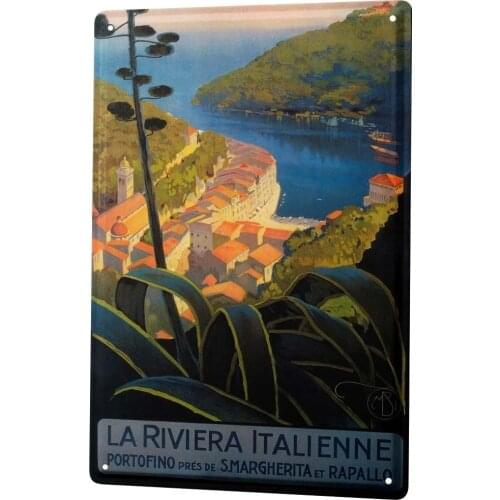 SINCE 2004 Tin Sign Metal Plate Decorative Sign Home Decor Plaques Wanderlust City Portofino