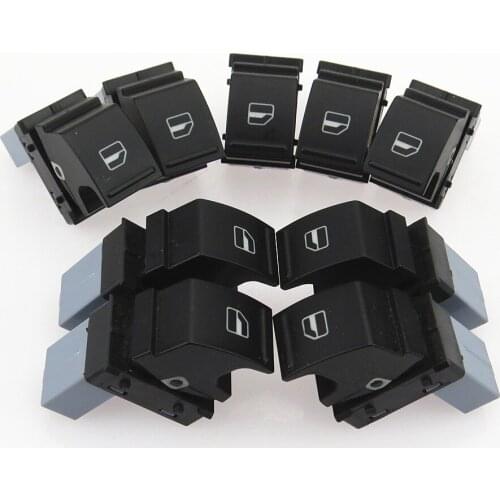 SCJYRXS 9Pcs 7L6959855 7L6 959 855B Power Window Glass Control Switches Button For Golf MK6 MK7 Passat B7 Seat 7L6 959 855