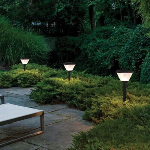 Solar Lamp Outdoor LED Simple Square Solar Powered Garden Lights Home Waterproof Park Lawn Path Landscape Lighting Decorative