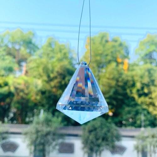 50mm Glass Diamond Crystal Prism Pendant Hanging Chandelier Part Crystal Suncatcher Home DIY Wedding Home Craft Decoration