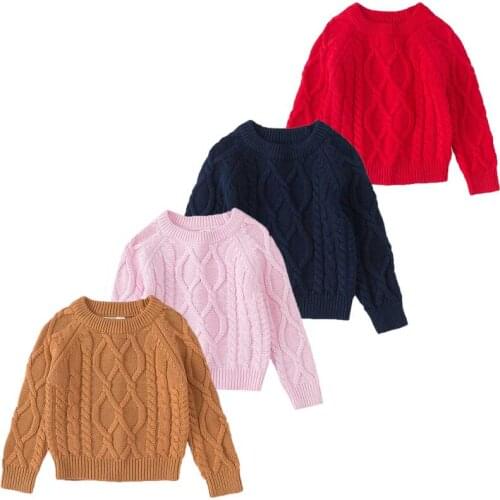 Baby Boys Girls Sweaters Children Clothes Baby Boys Cotton Warm Pullovers Sweaters Girls Autumn Winter Knitted Loose Jacket Coat
