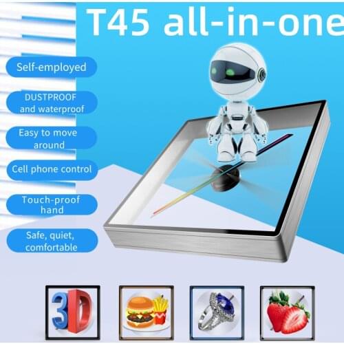 T45 WIFI 3D Hologram Fan Projector Light Advertising Display LED Fan Holographic Lamp Player Support Images and Video