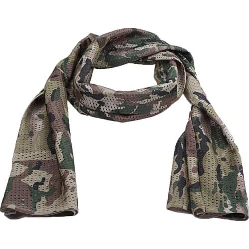 Tactical Scarf Mesh Breathable Winter Windproof Camouflage Warm Scarves for Hunting Shooting Airsoft 37-0054