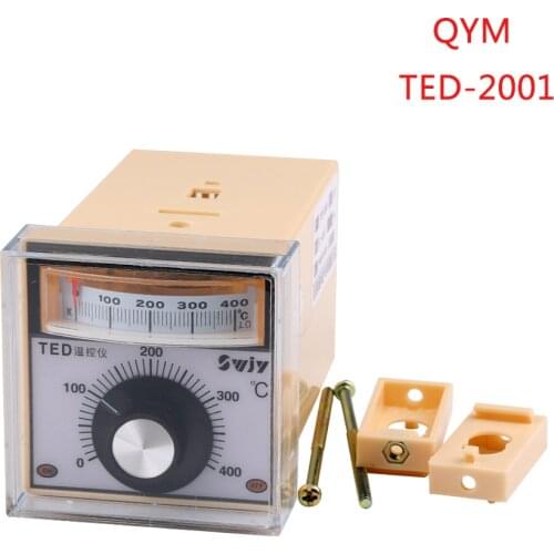 TED-2001 Pointer Temperature Controller 0-400 Degrees Celsius K Type Thermostat AC220V