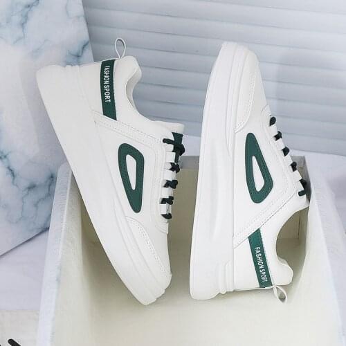 Shoes For Women 2021 Spring PU Leather Platform Flats Slip on Female Comfortable White Casual Sneakers Ladies Vulcanize Shoes