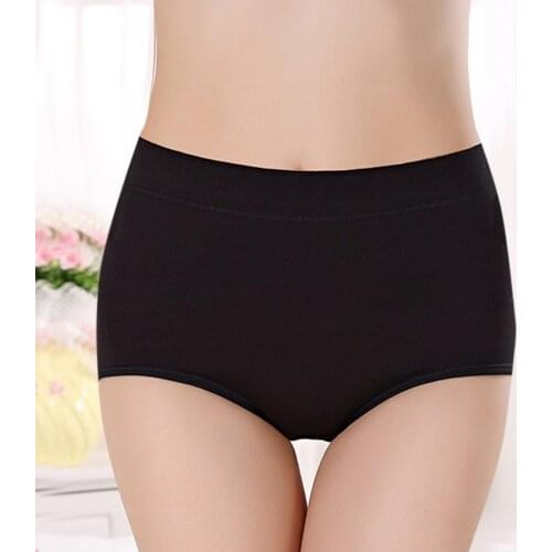 Women Fashion Lingerie Basic Elastic Comfortable Solid Color Panties Cotton Underwear Absorbency To Skin нижнее белье женское d4
