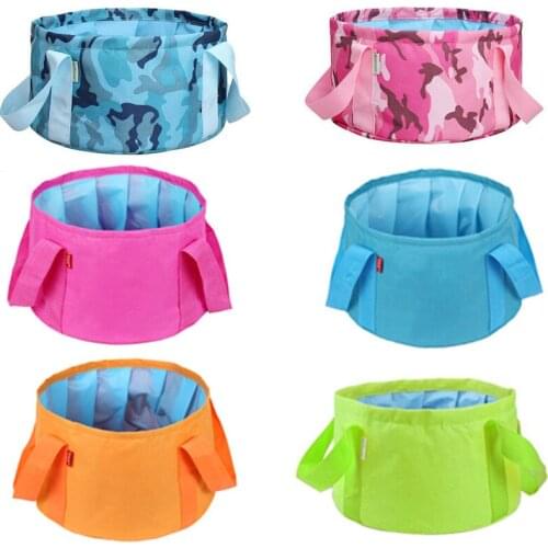 1 pcs Oxford cloth 15L outdoor water basin portable foldable fishing bucket travel storage water basin