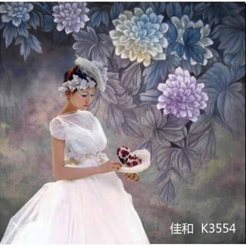 10*20ft Hand Painted Muslin flower Photo Backdrop,Studio wedding backdropK3554 fondos fotografia,photography studio backgrounds
