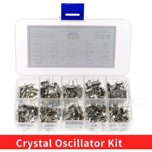 10Values HC-49S Quartz Resonator DIP Crystal Oscillator Kit 4MHz 6MHz 8MHz 12MHz 16MHz 24MHz 25MHz 48MHz 2Pin diy electronic set