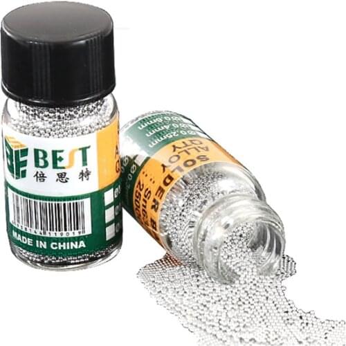 2 Bottles 25K BGA Reballing Ball 0.2 0.25 0.3 0.35 0.4 0.45mm Lead Solder Ball for BGA Rework Repair Welding Accessories