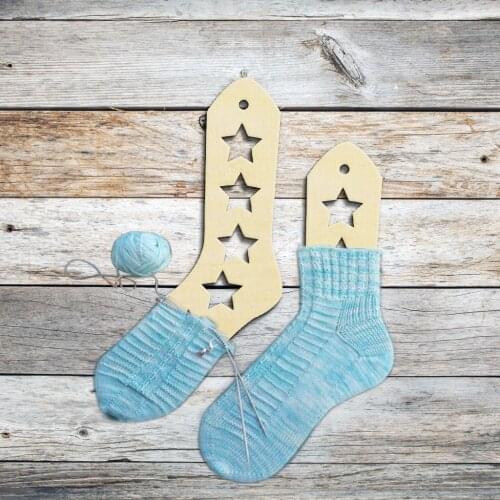 2pcs Wooden Wood Stars Socks Forms Blockers Stretchers Sock Shapes Hand Knit Socks