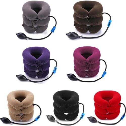 3-layered Inflatable Neck Massage Pillow Vertebra Retractor Neck Support Tractor Treatment Health Care Neck Relaxation