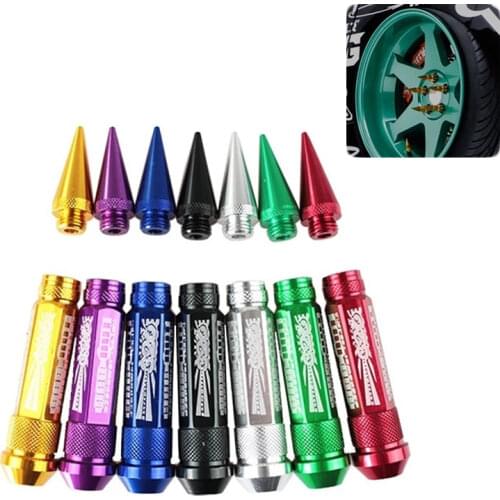 326 Power Car Accessories Racing Wheel Lug Nuts Screw M12x1.5 / 1.25 Aluminum Universal Spiked Lock Nut Fit For Honda Suzuki