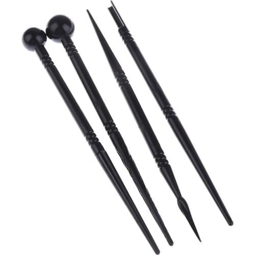 4pcs Ceramic Polymer Clay Tools Carving Craft Brush Ceramics Tool Multi-function Color Shape Manual DIY Pill Stick Pottery Tools