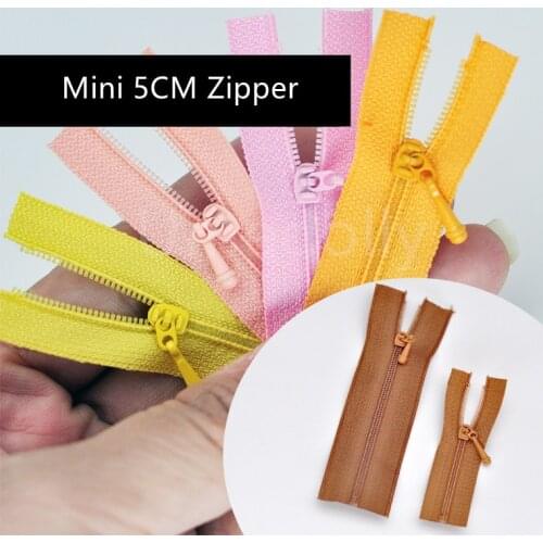 5/10/20PCS 5CM Mini Zipper for 1/12BJD 1/8BJD OB11 Doll Dress DIY Handmade Doll Clothes Sewing Accessory