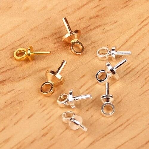 Diy beaded jewelry accessories sheep eye nail claw nail with half hole bead pendant bracelet material