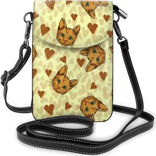 Brand Mini Mobile Phone Bag Cat Design Crossbody Bags for Women Wallet for Universal Phone Cash Female Single Shoulder Handbags