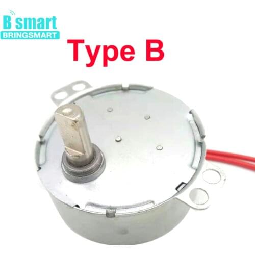 BringSmart 5-24v 110v 220v 1.4 to 60rpm Crafts Rotate Exhibition Fan Microwave Ove Gear AC Synchronous Motor 4 TYPE Shaft