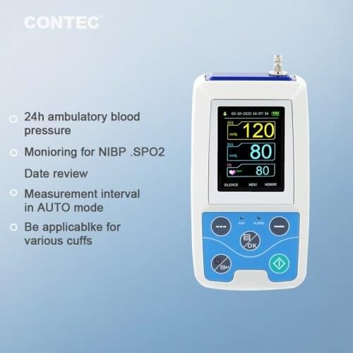 FDA US ABPM50 24 hours Ambulatory Blood Pressure Monitor Holter ABPM Holter BP Monitor with software contec