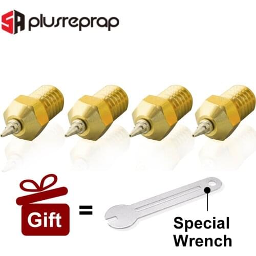 3D Printer Parts M6 V6 Airbrush Nozzle Adapter Set Tip Nozzle 0.2/0.3/0.4/0.5mm Optional for V5 V6 J-head Hotend 1.75mm Filament