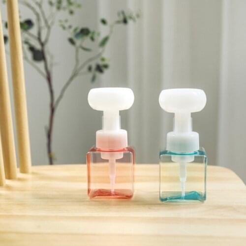 250ml Soap Dispenser Flower Shape Bubble Hand Soap Bottle Facial Cleanser Foam Empty Bottle Shower Gel Foam Pump Home Accessorie