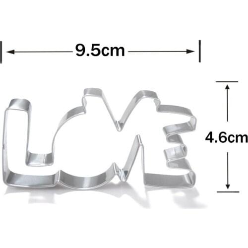 Lover Series Design Stainless Steel Cookie Cutter LOVE Letter Shape Forms For Biscuit Mold Bakeware Pastry Confectionery Tools