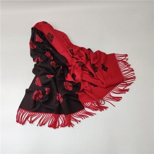 Reversible 330g Thick Women Pashmina Cashmere Scarf winter Oversize Soft scarf Shawl All-Match Travel Blanket Bufanda Cape